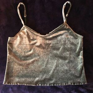 Abercrombie size medium olive velvet crop